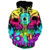 Comercio exterior transfronterizo popular impresión digital 3D suéter de manga larga para hombre europeo y americano thriller de terror sudadera con capucha de graffiti abstracto