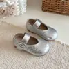 Novos Sapatos Infantis Estilo Coreano Primavera 2026, Sapatos de Princesa Trançados para Meninas, Sapatos Rasos de Couro da Moda para Meninas Mais Velhas