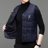 Colete de Penas com Letra Masculino Inverno 2024 Novo Leve Quente Colete Interno Colete Masculino