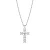 Collar de cruz eterna de noria plata de ley S925 diseño minoritario de alta gama circonita joya de plata amantes conjunto de cadenas