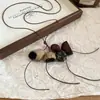 Colar Pingente Redondo Quadrado Assimétrico Geométrico de Planta Estilo Étnico Corrente de Clavícula Joia de Design Nicho