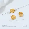 Cobre Plateado que Conserva el Color con Oro Real de 24K Incrustado con Zirconia Patrón de Calabaza Corazón Separadores de Perlas Perlas Cuadradas Turquesa Accesorios Hechos a Mano de Oro Arena