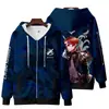 O Original God animação periférico Keli impressão coletes com zíper esculpidos Sunny Fischer periférico roupas de dor casaco secundário roupas