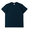 Camiseta de Manga Curta de Algodão Sem Costura Tricotada em Tubo com Gola Redonda Pequena, Tamanho Grande, Cor Sólida, Casual, Versátil, Respirável e com Absorção de Umidade