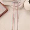Novo Grampo de Cabelo com Fita Colorida Estilo Ballet Laço Francês Grampo Lateral para Cabelo de Menina Bico de Pato na Parte de Trás da Cabeça
