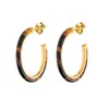 Aretes de Aro con Estampado de Leopardo de Zhao Lusi para Mujer, Lujo Accesible Diseño de Nicho, de Gama Alta, Pendientes y Aretes Exagerados y Atmosféricos