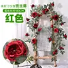 Enredaderas de rosas artificiales Austin, flores falsas para decoración suave de interiores, decoraciones de techo y revestimiento de conductos de aire acondicionado, al por mayor para decoraciones de boda