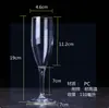 Taça de Champanhe de Acrílico Taça de Vinho para Hotelaria Taça de Vinho Cauda de Galo de Plástico Taça de Vinho Tinto para Casa Taça de Brandy