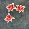 Novas Cabeças de Flores de Lírio 3D Flores Artificiais Decoração de Casa Arte Floral Enfeites DIY Adereços Casamento Cabeças de Flores Feitas à Mão Atacado