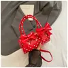 Shuai Mijia 2026 Primavera Nova Moda Bolsa de Mão de Bolinhas Bolsa de Ombro Transversal Bolsa Boston de Commuter Nicho Feminina