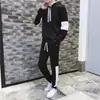 Otoño 2019 Nuevo Conjunto de Dos Piezas Estilo Japonés Estilo Coreano Suéter para Hombre Chaqueta Deportiva con Capucha Moda