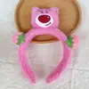 Diadema de felpa antideslizante para mujer, diadema para el pelo, accesorios para el pelo, máscara facial de dibujos animados linda nueva