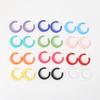 Pendientes de acrílico con forma de C, fáciles de combinar y con tacto agradable, de gran venta transfronteriza, con colores caramelo explosivos y sencillos.