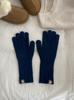 Guantes de lana de color liso de Corea del Sur 24 invierno nuevo para hombres y mujeres guantes cálidos de cinco dedos para exteriores para montar en bicicleta pantalla táctil para mujeres