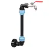 Conector de tanque IBC transfronterizo, accesorios para tanque, conector de tubería de PE, codo para tanque de jardín