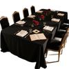 Mantel Negro Estilo Francés Rectangular 2026 Modelo Nuevo Lujo Ligero Mantel de Gama Alta Impermeable y Resistente a Manchas