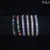 Pulsera Abrible para Mujer, Cobre Dorado, Circonita de Colores en Forma de Gota, Joyería al por Mayor, Joyería Exquisita de Lujo Ligero
