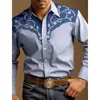 Camisa havaiana, camisa com estampa elegante de rosa estilo western, camisa casual masculina, camisa de praia, disponível para compra a partir de uma peça