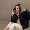 Chaqueta Estilo Chanel para Mujer, Nueva Versión Coreana Primavera y Otoño 2026, Holgada, Elegante Chaqueta Corta Superior Tejida