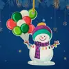 Enfeites de Natal Transfronteiriços Novos Boneco de Neve Balão Chaveiro de Carro Acrílico Pingente Enfeites de Árvore de Natal