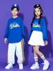 Roupas de Moda Infantil Street Dance Outono com forro de fleece Roupas de Performance para Coro e Equipe de Cheerleading Roupas para Cerimônia de Abertura de Reunião Esportiva de Alunos do Ensino Fundamental Roupas de Classe