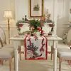 Novo Caminho de Mesa Jacquard Tingido em Fio Poliéster-Algodão Transfronteiriço, Caminho de Cama, Capa Decorativa de Natal, Toalha de Mesa