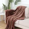 Manta de Flanela Personalizada, Manta de Fleece Coral Cor Sólida, Manta de Ar Condicionado, Manta Reciclada GRS Exportação Transfronteiriça, Macia