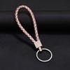 Chaveiro Criativo de Cordão de Couro Trançado Lanyard de Chaveiro de Couro Acessórios Pingente de Carro para Casal Pequeno Presente para Atividade Venda por Atacado