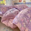 Juego de cuatro piezas de terciopelo de leche clase A invierno doble cara engrosado terciopelo coral ropa de cama para dormitorio estudiantil juego de tres piezas de franela edredón z