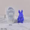 Molde de vela de conejo estéreo estilo ins DIY, yeso de aromaterapia, conejo sentado mirando hacia arriba, molde de silicona para Pascua