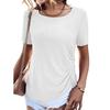Transfronterizo Europeo y Americano Temu2026 Amazon Verano Casual Cuello Redondo Encaje Hueco Cordón Holgado Camiseta Top para Mujer