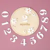 Estilo Ins Bebê Madeira Inglês DIY Lua Cheia Cem Dias Lua Cheia Um Ano de Idade Registro Comemorativo de Crescimento Adereços de Foto Arranjo