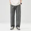 Pantalones Deportivos Casuales para Hombre Pierna Recta Sueltos 2024 Nueva Moda Marca High Street Retro Americano Pantalones de Grulla Pantalones Largos