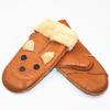 Manoplas Calientes para Exteriores Taza para Manos Invierno Ciclismo Piel de Oveja Una Pieza Cuero Genuino Lana Guantes a Prueba de Frío
