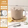 Tazón para fideos instantáneos de acero inoxidable 304 con tapa para estudiantes de dormitorio, aislado, gran capacidad, conveniente para comidas de cafetería, venta al por mayor del fabricante