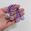 Elástico de Cabelo Fofo de Bola Mágica para Meninas Simples Clássico com Contas Duplas Anel de Alta Elasticidade sem Danos