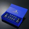 Copa Moutai, copa de vino pequeña, copa de cristal, vertedor de 10 ml, juego de siete piezas, blanco