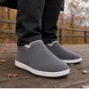 Zapatos de tela del viejo Pekín para hombre otoño invierno 2026 para mediana edad y ancianos cálidos zapatos de papá suela suave antideslizante zapatos de algodón zapatos de tela suela de mil capas hombre