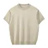 Yimi Warehouse Nueva Camiseta de Manga Corta para Hombres y Mujeres, Tops de Punto Rayados Brisa Marina de Manga Corta para Pareja, Camiseta Básica Interior, Marca de Moda