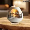 Impresión Plana Transfronteriza 2D Plano Rotación de 360 Grados Escena de Nieve Casa de Pingüinos Decoración de Escritorio Interior y Exterior Festival