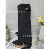Zapatos de Mujer de Comercio Exterior Nuevos 2026, Punta Fina, Hebilla Metálica Recta, Botas de Media Caña, Talla Grande, Tacón Grueso, Botas Bootcut para Mujer