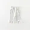 Calça de Verão Fina para Bebê 2026 Novo Estilo Versátil Calça Casual para Recém-Nascidos Estilosas Calças Cropped de Verão para Meninas Classe A