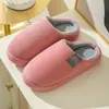Pantuflas de algodón para casa para mujer para otoño e invierno, pantuflas cálidas de felpa para interior para parejas, pantuflas de algodón felpudo antideslizantes para hombre en invierno