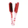 Peine enderezador en forma de V de aleación de aluminio transfronterizo, peine enderezador colorido resistente a altas temperaturas para peinado en salón de belleza