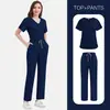 Ropa para Lavar a Mano Bordada Traje Dividido Ropa Quirúrgica para Dentista Oral Ropa de Trabajo para Clínica Secado Rápido Ropa para Enfermeras Venta al por Mayor