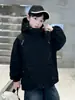 Chaqueta con capucha y forro de polar para niños, nuevo modelo otoño e invierno 2026, chaqueta cálida y holgada para niños mayores, prenda de abrigo de moda