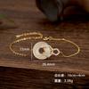 Pulsera de plata esterlina Shangying S925 moderna para combinar con todo, calcedonia blanca natural, calabaza, pulsera con hebilla de seguridad, exquisita pulsera microincrustada