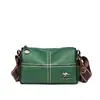 Bolsa Feminina 100% Couro Genuíno 2026 Novo Modelo Bolsa de Ombro Bolsa Transversal de Couro de Vaca Couro Macio Alça Larga Bolsa Almofada