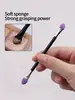 10 Piezas Brochas Dobles para Sombras de Ojos Moda Útil Mango Largo Aplicadores de Esponja Palito Pincel para Labios Cejas Herramienta de Maquillaje Belleza