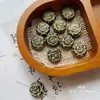 Serie Negra Retro Pájaro de Cerámica Glaseada Checo Doméstico Hojas Hechas a Mano Calco Oro Pulsera DIY Material Accesorios